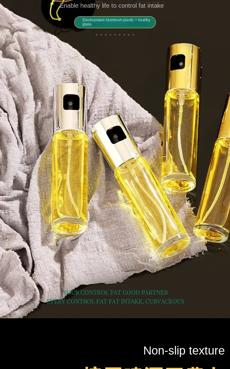 Glass Spray Bottle Kitchen Tool Spray Oiler Seasoning Condiment Bottle Pump Oil Pot Leak-Proof Grill BBQ Sprayer Oil Dispenser