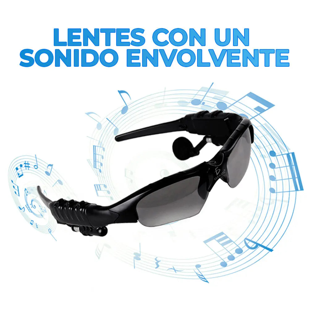 UV400 Mirror Lenses Sunglasses Wireless Headphones Sport Glasses Nylon Frame PC/Acetate Material Model EAR.BT.Y11 Black Blue