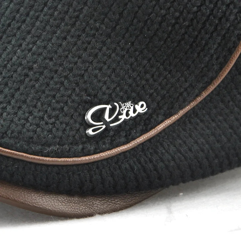 JAMONT 2019 High Quality Brand Knitted Beret Casquette Homme Leather Flat Cap for Men Boina Hombre Visor Hat Planas Snapback Hat