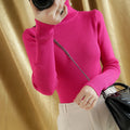 Women Pullover Cashmere Wool Sweater 2020 New Turtleneck Elasticity Sweater Female Warm Soft Basic Jumper Solid Slim Pull Femme
