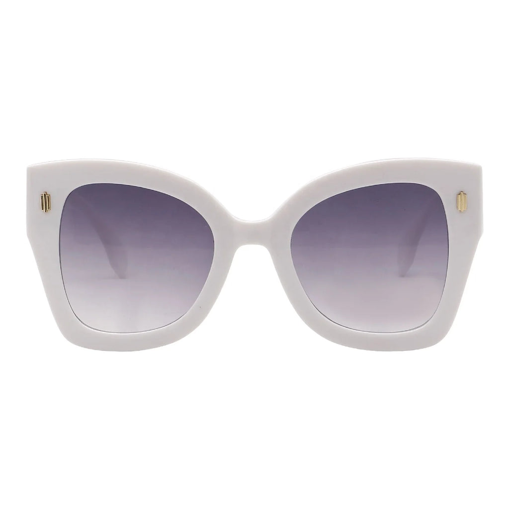 High Quality Oversized PC Sunglasses for Women White Frame UV400 Colorful Lunette De Soleil Fashionable ODM OEM Eyewear
