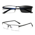 2026 men's photochromic glasses anti blue light UV400 indoor outdoor 2026 lens metal Half-frame from qingqing