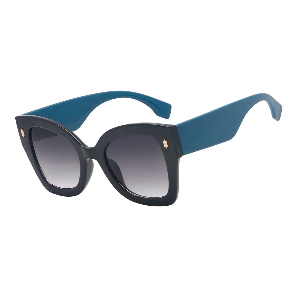 High Quality Oversized PC Sunglasses for Women White Frame UV400 Colorful Lunette De Soleil Fashionable ODM OEM Eyewear