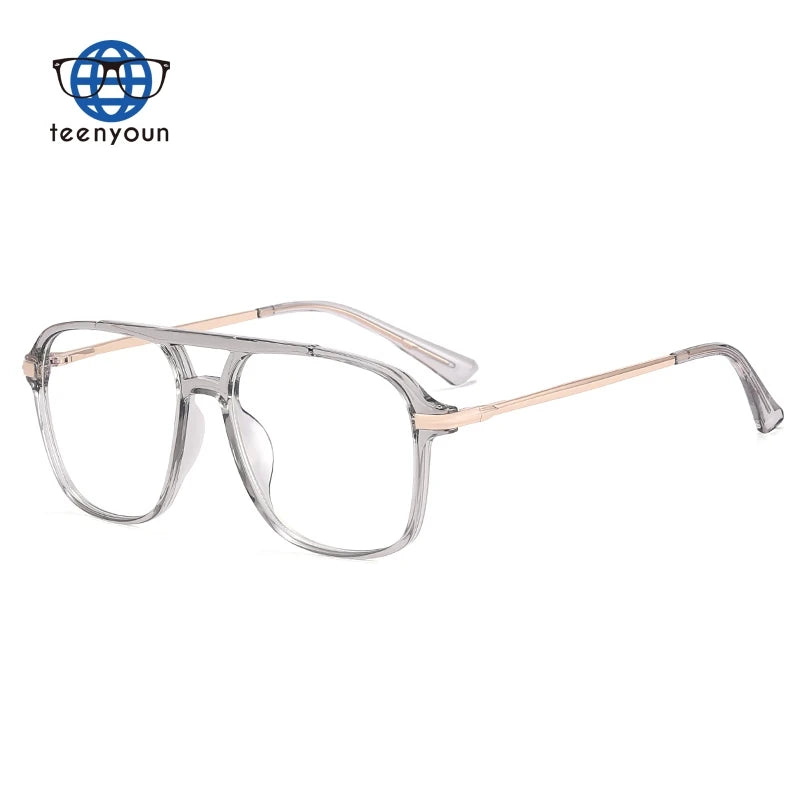 Teenyoun TR90 Men's Square Frame Simple Business Anti Blue Light Glasses Women Wholesale Blue Light Blocking Eyewear Eyeglasses