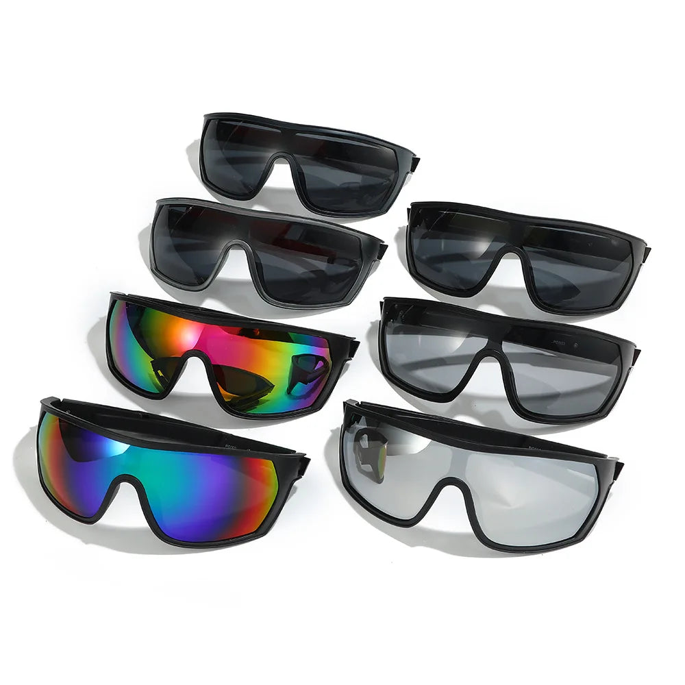 Lmamba Custom Retro Sports Ultraviolet Oversized Sunglasses Men High Quality Riding Sports Activity Sun Glasses UV400
