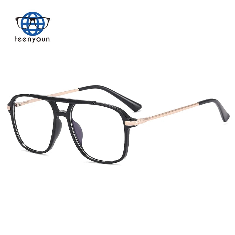 Teenyoun TR90 Men's Square Frame Simple Business Anti Blue Light Glasses Women Wholesale Blue Light Blocking Eyewear Eyeglasses