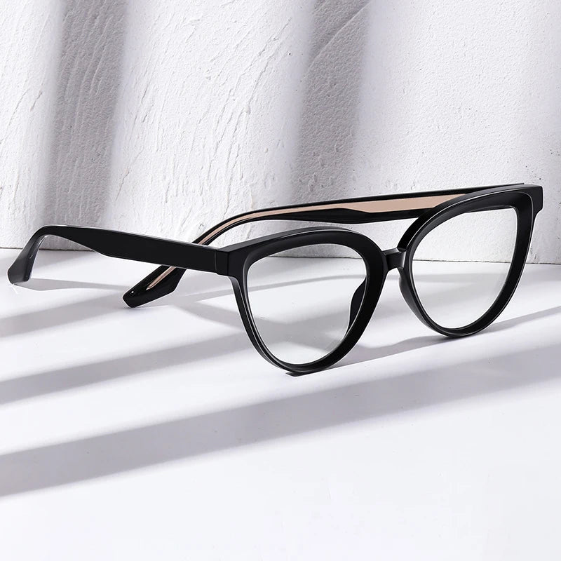 Colorful Mens Acetate Eyeglasses Cat Eyes Design Anti Blue Light Eyewear 2026 Round Eyeglasses Frames