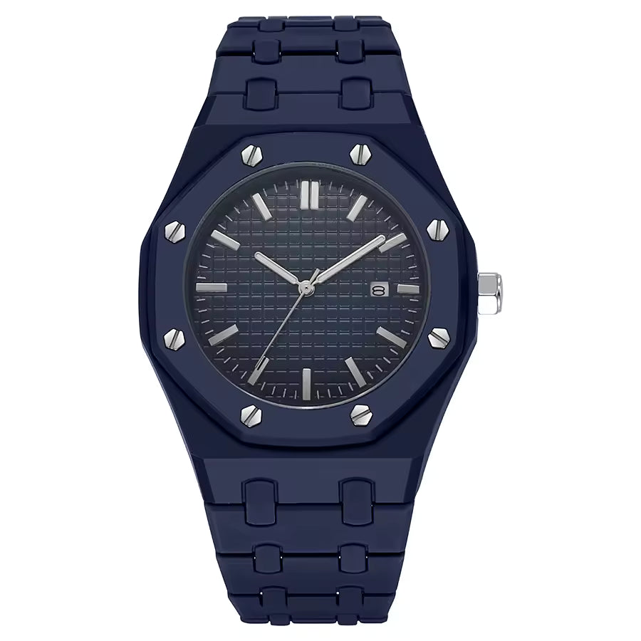 TG-2904 Nouvelles montres-bracelets pour hommes, montres à quartz étanches avec calendrier, montres à quartz en plastique pour hommes