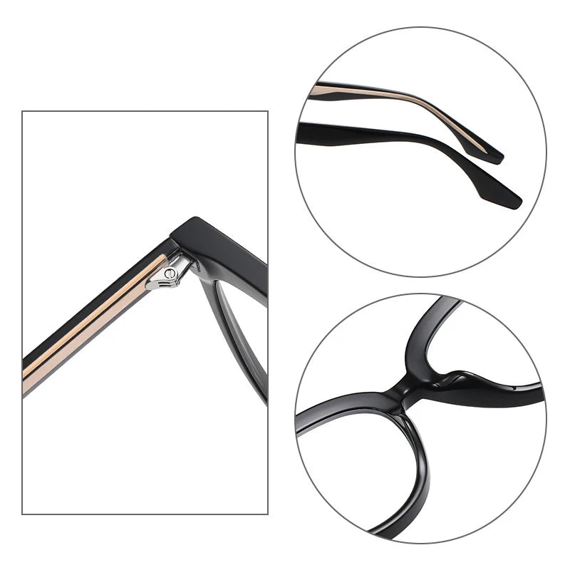 Colorful Mens Acetate Eyeglasses Cat Eyes Design Anti Blue Light Eyewear 2026 Round Eyeglasses Frames