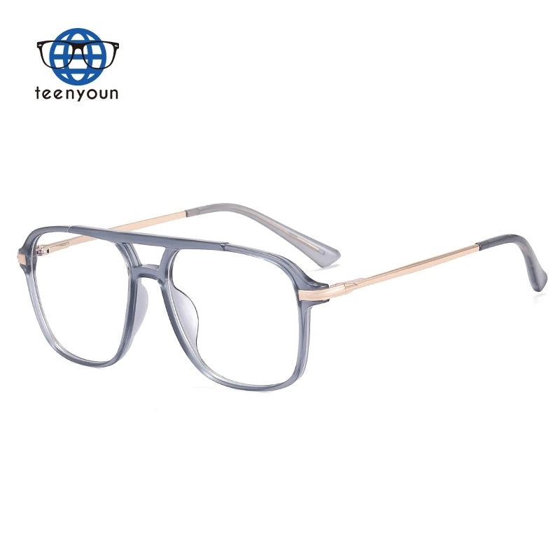 Teenyoun TR90 Men's Square Frame Simple Business Anti Blue Light Glasses Women Wholesale Blue Light Blocking Eyewear Eyeglasses