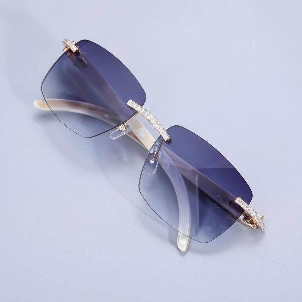 Multiple Styles Glasses Anti Reflective Sunglasses Fashion Moissanite Diamond Glasses