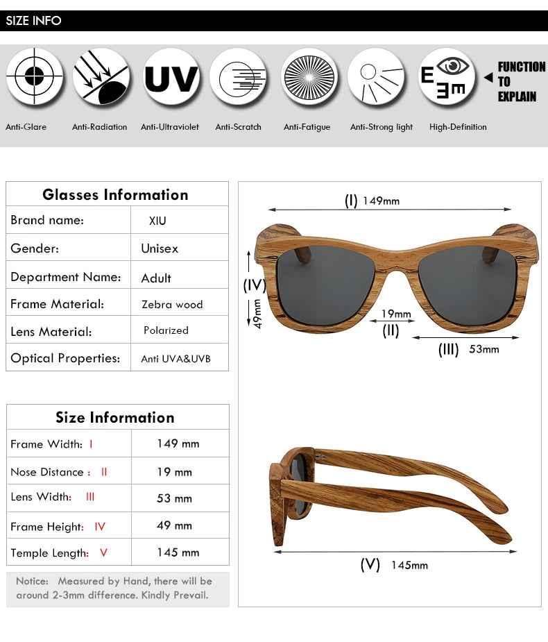 Flat Fashion Men Custom Logo Fashion Sun Glasses Sunglasses Gafas De Sol Sides High Quality Real Wooden Frame Sunglasses