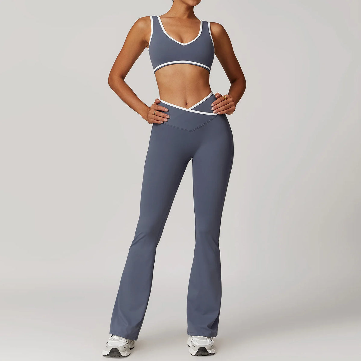 Wholesale High Waist Yoga Outfit Women 4 Piece Vest Crop Top Bra Gym Leggings Shorts Fitness Clothes Sport Set