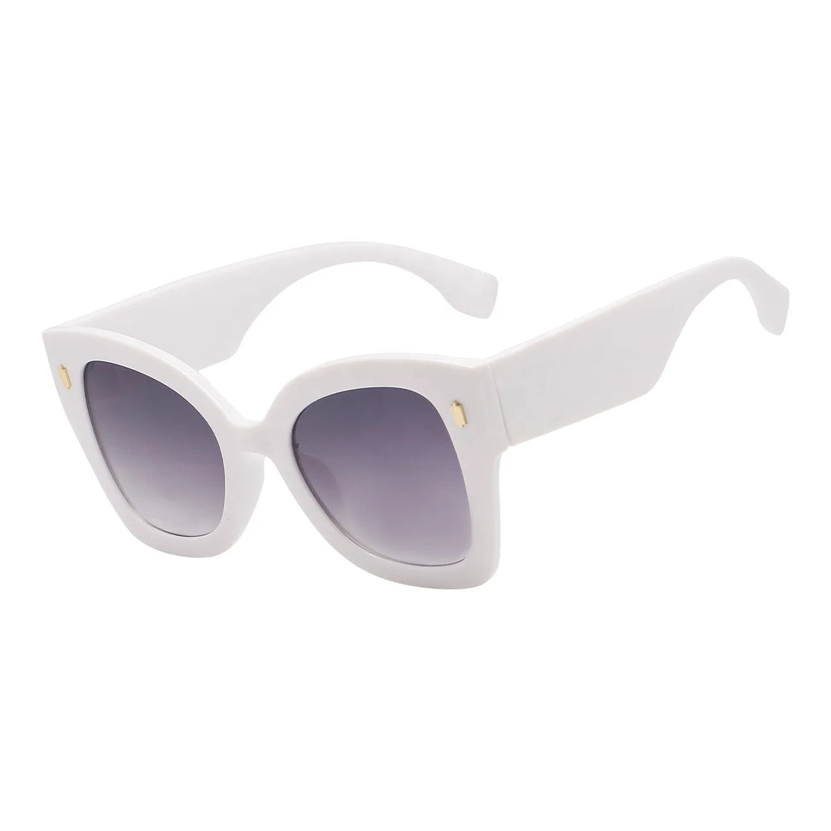 High Quality Oversized PC Sunglasses for Women White Frame UV400 Colorful Lunette De Soleil Fashionable ODM OEM Eyewear