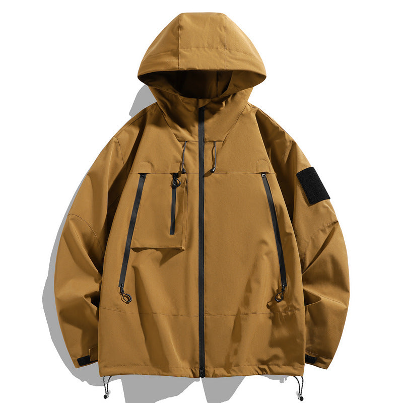 Internet Celebrant Charge Clothes Trendy Work Jacket Autumn Outdoor Windproof Waterproof New Men's and Women's Couple Hooded Jacket