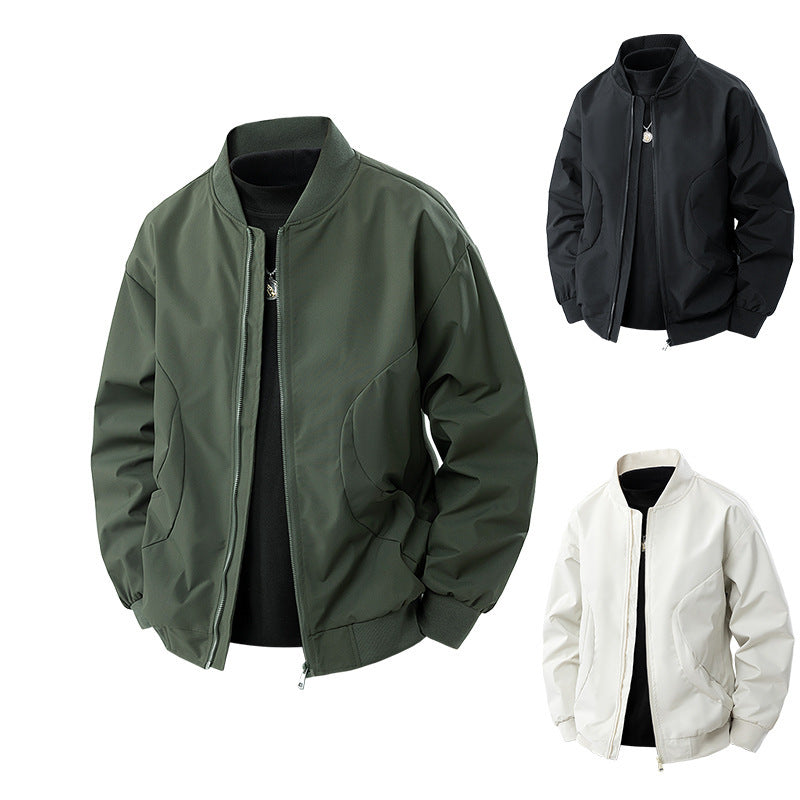 Japanese-Style Workwear Flight Jacket Fashion Casual Stylish Spring and Autumn New Loose Coat for Men and Women Students Couple