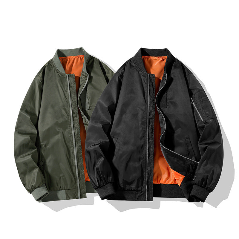 2023 New Arrival Spring and Autumn Men's All-Match Sports Casual Collar Jacket Aviator Jacket Men's Loose Baseball Suit