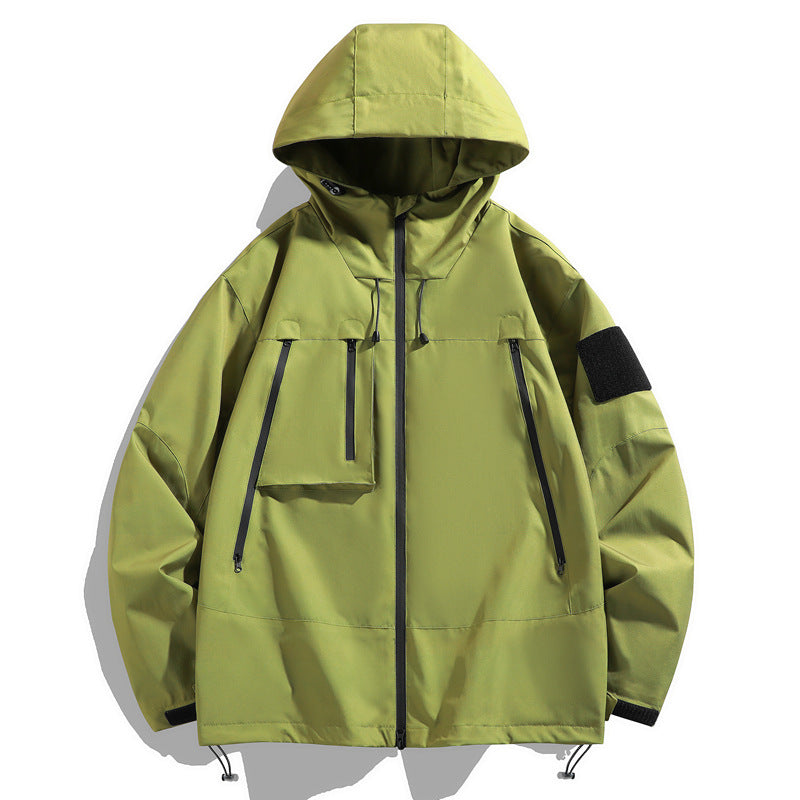 Internet Celebrant Charge Clothes Trendy Work Jacket Autumn Outdoor Windproof Waterproof New Men's and Women's Couple Hooded Jacket