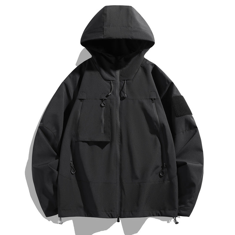 Internet Celebrant Charge Clothes Trendy Work Jacket Autumn Outdoor Windproof Waterproof New Men's and Women's Couple Hooded Jacket