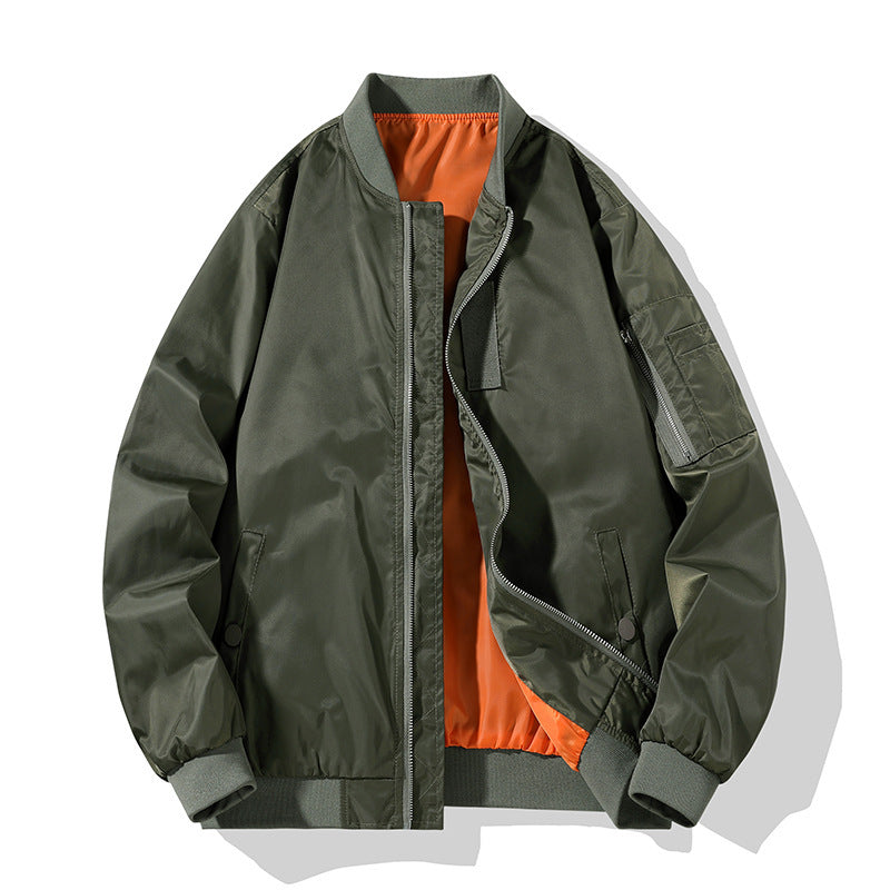 2023 New Arrival Spring and Autumn Men's All-Match Sports Casual Collar Jacket Aviator Jacket Men's Loose Baseball Suit