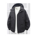 Jacket Men's 2025 Spring and Autum Loose Workwear Windproof and Waterproof Jacket Hooded Mountaineering Jacket Functional