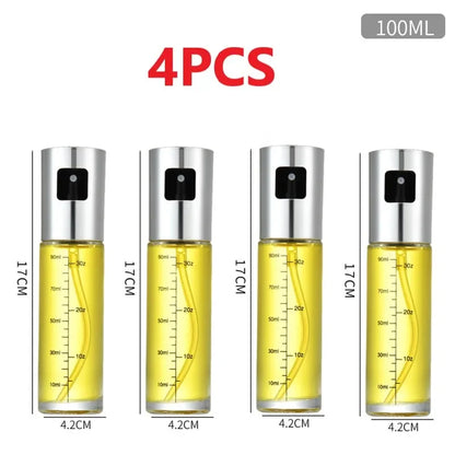 Glass Spray Bottle Kitchen Tool Spray Oiler Seasoning Condiment Bottle Pump Oil Pot Leak-Proof Grill BBQ Sprayer Oil Dispenser