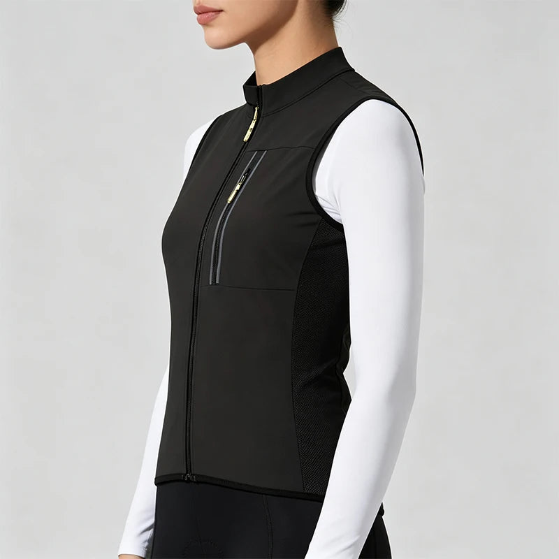 2026 black autumn top quality PRO team lightweight windproof cycling gilet men or women cycling windbreak vest mtb wind vest