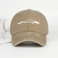 Classic Sports Car Silhouette Baseball Cap Men Retro Washed Cotton Adjustable Dad Hat Casual Automotive Sun Hat