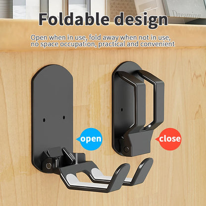 Universal Headphone Stand Adhesive Plastic Wall Mount Hanger Under Desk Headset Rack Holder Support for Gaming Earphone Bracket,