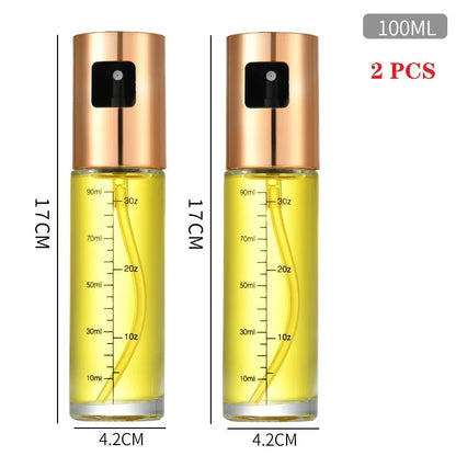 Glass Spray Bottle Kitchen Tool Spray Oiler Seasoning Condiment Bottle Pump Oil Pot Leak-Proof Grill BBQ Sprayer Oil Dispenser