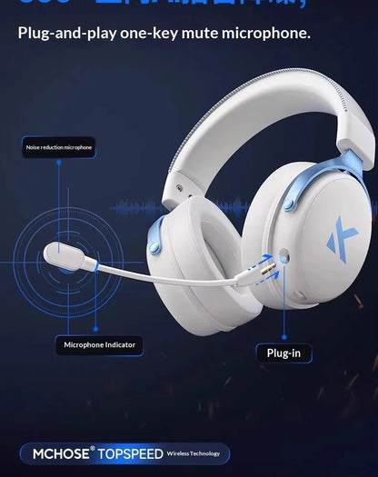 MCHOSE V9 Pro 2 Headset with Microphone Three Mode Bluetooth Wireless Computer PC Gamer Headphones Accessories V9 Pro MCHOSE