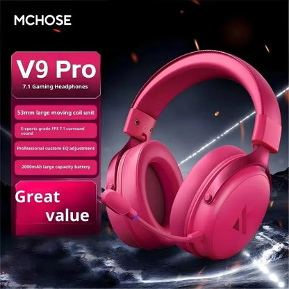 MCHOSE V9 Pro 2 Headset with Microphone Three Mode Bluetooth Wireless Computer PC Gamer Headphones Accessories V9 Pro MCHOSE