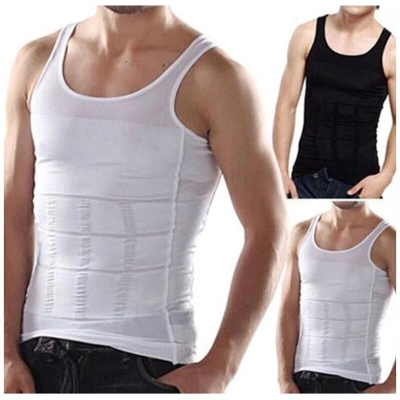 Men Compression Body Shaper Vest Slimming Tank Tops Waist Trainer Belly Control Undershirts Shapewear Weight Loss Workout Vest