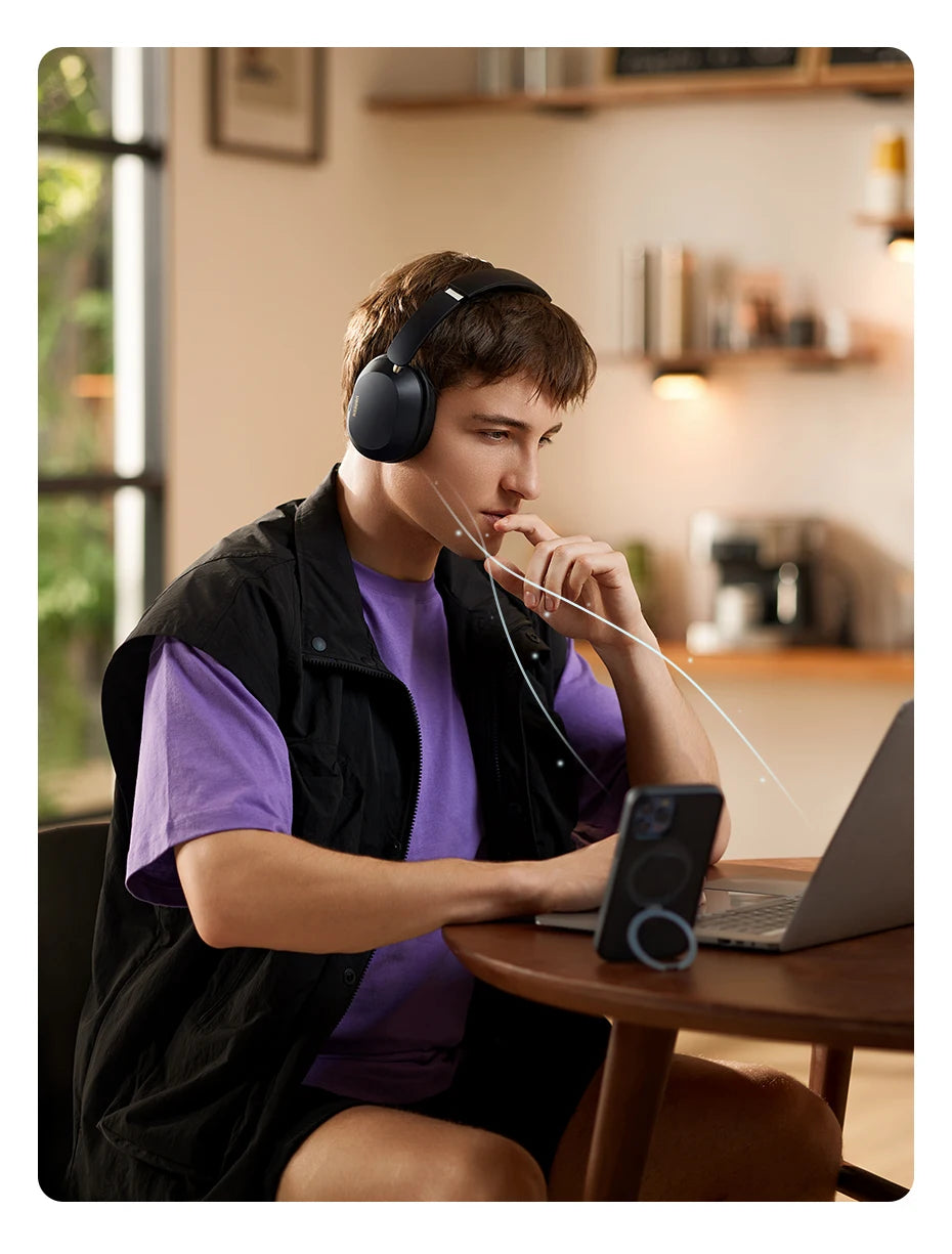 UGREEN Max5c Wireless Bluetooth Headphones ANC 43dB Active Noise Cancellation Hi-Res LDAC 75H Spatial Audio Earphones Headset