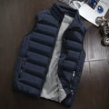 Men Vest Windproof Vest Men Jacket Sleeveless Vest Winter Jacket Casual Coat Men Down Cotton Warm Thick Waistcoat Thick Gilet