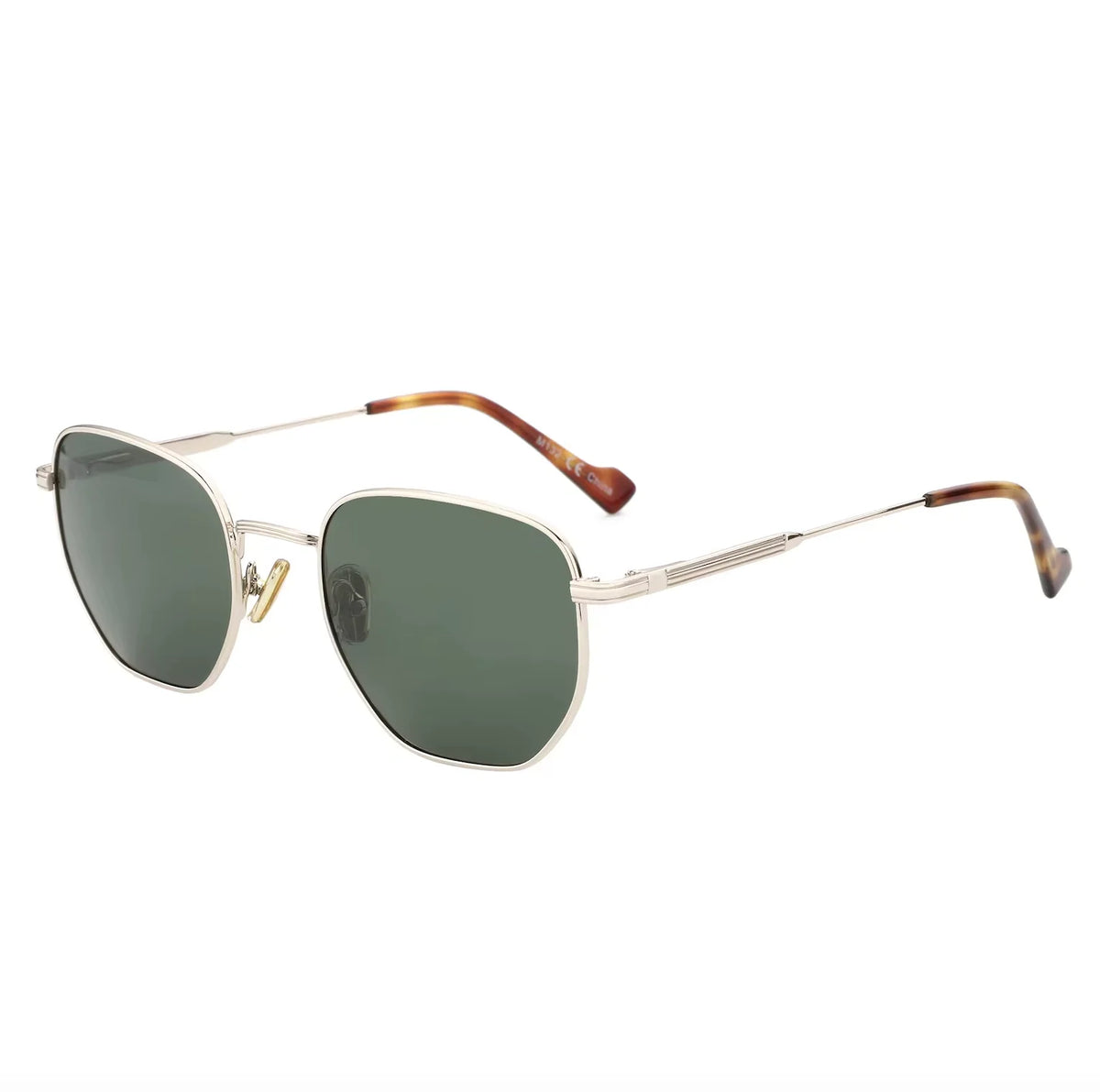 Custom Logo Polarized Sunglasses Unisex Hexagon Metal Frame UV400 Protection Fashion Sunwear for Casual Wear Men Women