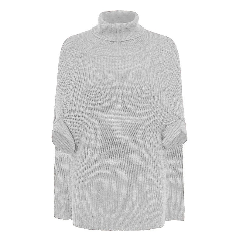Sweater Women's 2025 Autumn New Cloak Poncho-style European and American Fashion Knitted Shawl