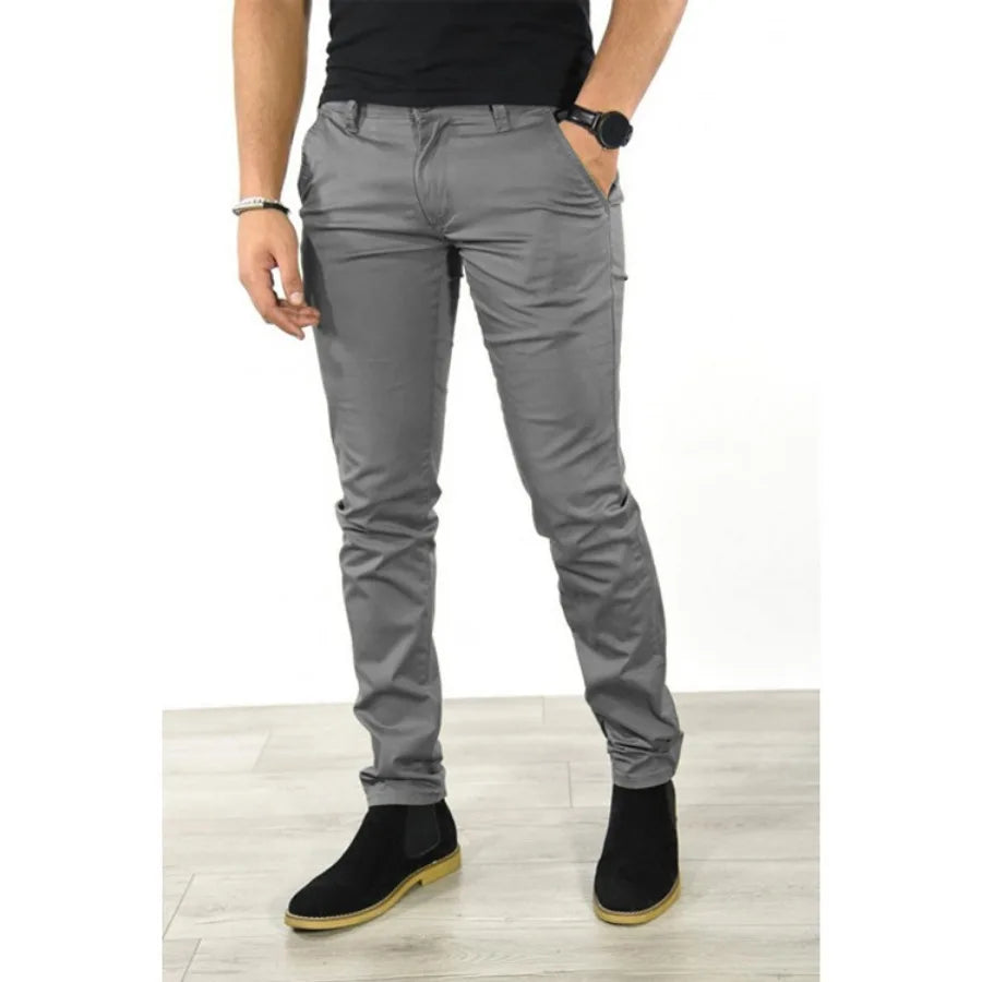 2026 New Casual Pants Men's Classic Style Fashion Business Slim Straight Trousers Solid Daily Versatile Men Clothing Pantalones