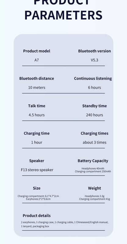 2025 Air Pro Wireless Bluetooth Earphones TWS Headset HiFi Earbuds Noise Reduction Headphones Waterproof For IPHONE Android