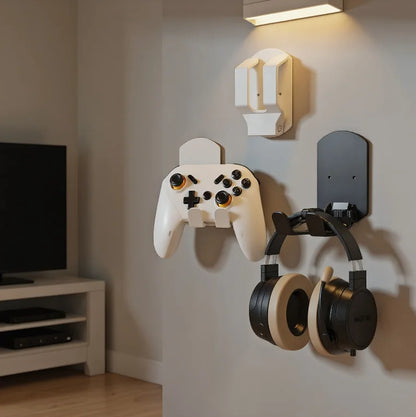Universal Headphone Stand Adhesive Plastic Wall Mount Hanger Under Desk Headset Rack Holder Support for Gaming Earphone Bracket,