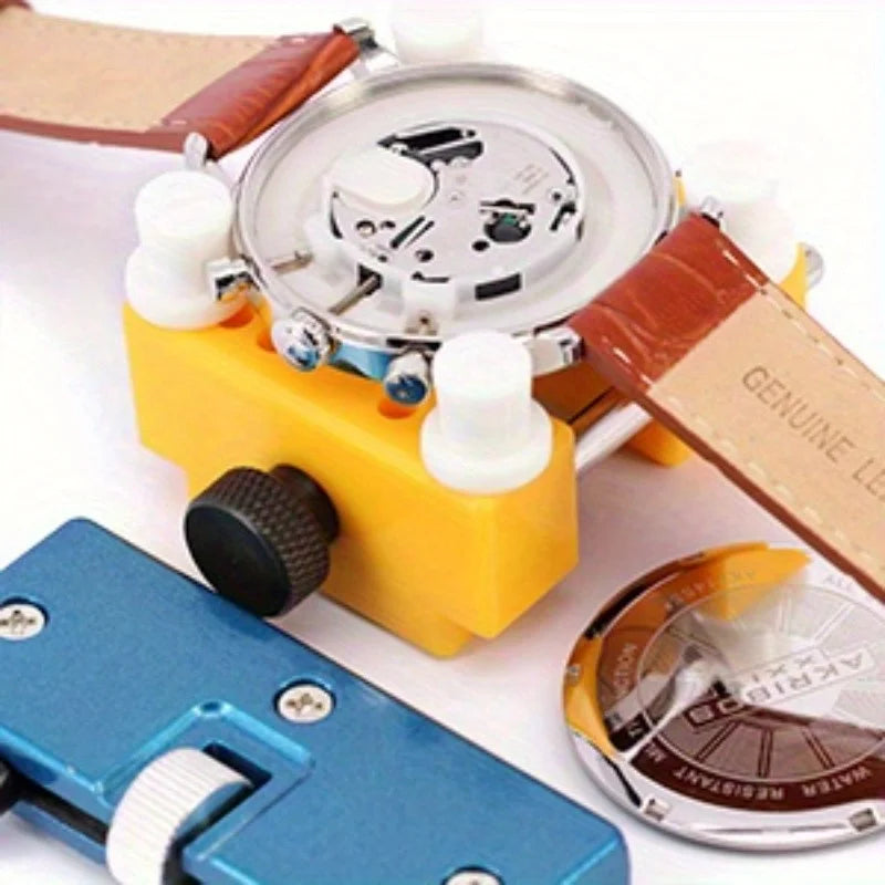 1 Set Watch Battery Replacement Tool Kit, Watch Back Case Remover And Watch Opener Repair Kit Tool Adjuste