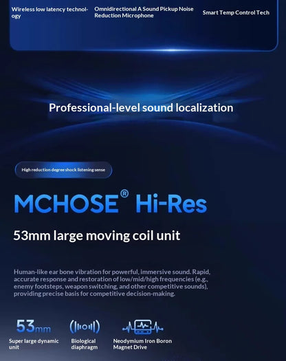 MCHOSE V9 Pro 2 Headset with Microphone Three Mode Bluetooth Wireless Computer PC Gamer Headphones Accessories V9 Pro MCHOSE