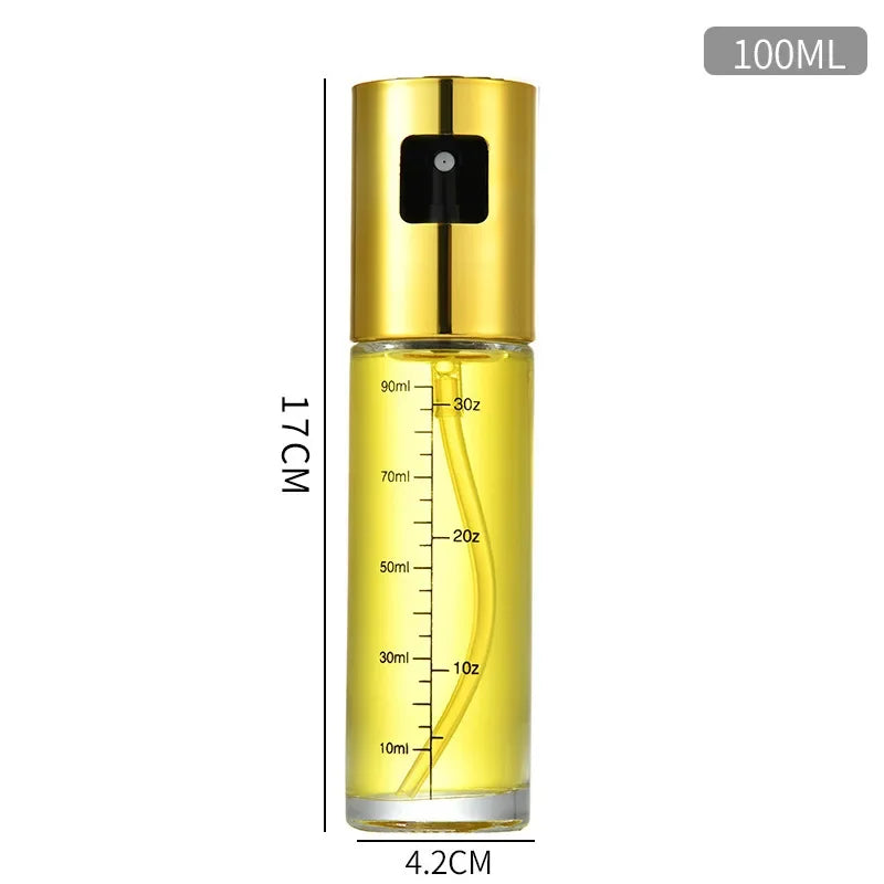 Glass Spray Bottle Kitchen Tool Spray Oiler Seasoning Condiment Bottle Pump Oil Pot Leak-Proof Grill BBQ Sprayer Oil Dispenser