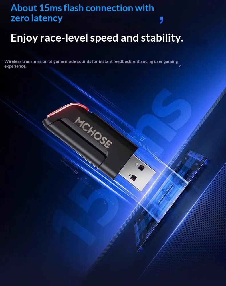 MCHOSE V9 Pro 2 Headset with Microphone Three Mode Bluetooth Wireless Computer PC Gamer Headphones Accessories V9 Pro MCHOSE