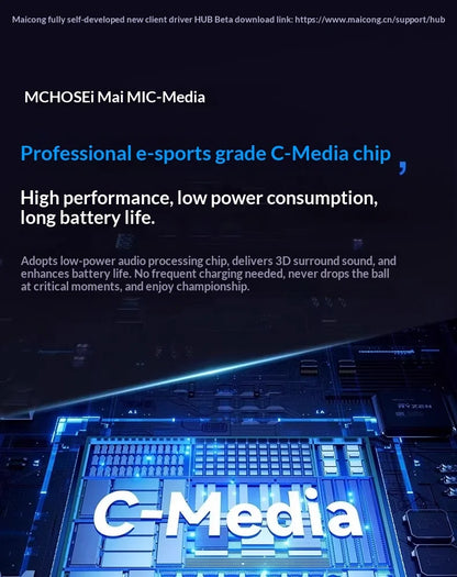 MCHOSE V9 Pro 2 Headset with Microphone Three Mode Bluetooth Wireless Computer PC Gamer Headphones Accessories V9 Pro MCHOSE