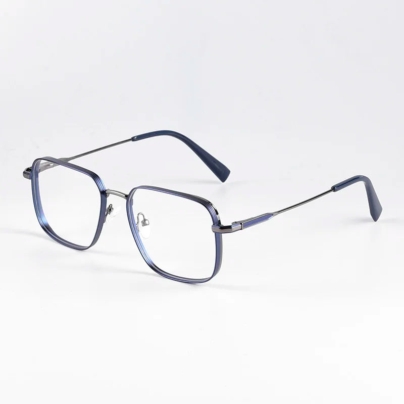 Spectacle Frames for Ladies Wholesale Lightweight Metal Eyeglasses Blue Rim Optical Frames Women OEM Custom Logo Eyewear Supply.