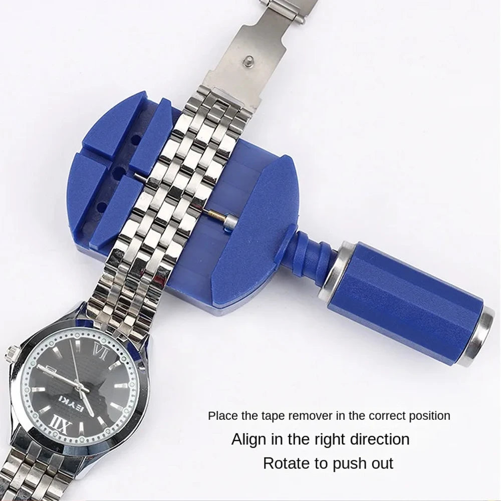 147 Parts Watch Repair Tool Kit for Disassembly Installation Maintenance Adjusting Straps Replacing Batteries