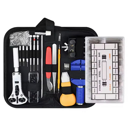147 Parts Watch Repair Tool Kit for Disassembly Installation Maintenance Adjusting Straps Replacing Batteries