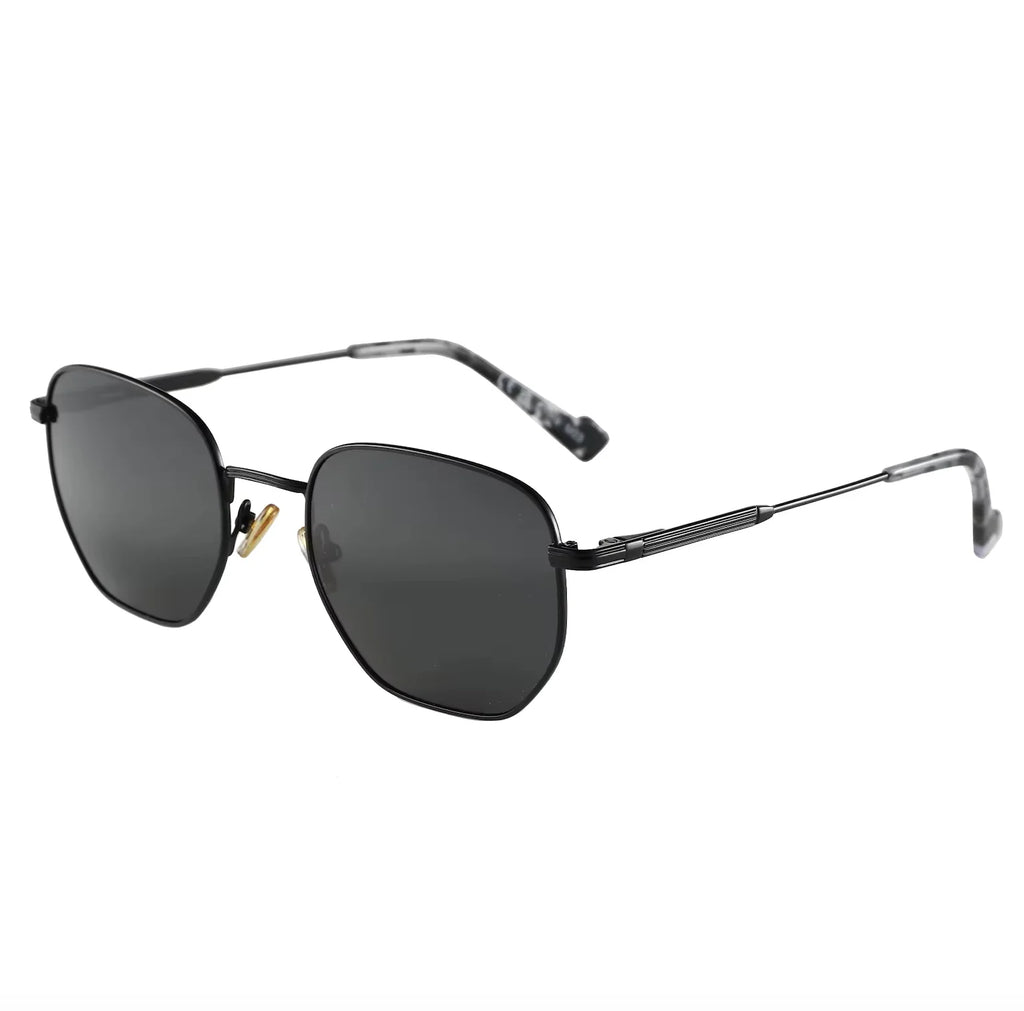 Custom Logo Polarized Sunglasses Unisex Hexagon Metal Frame UV400 Protection Fashion Sunwear for Casual Wear Men Women