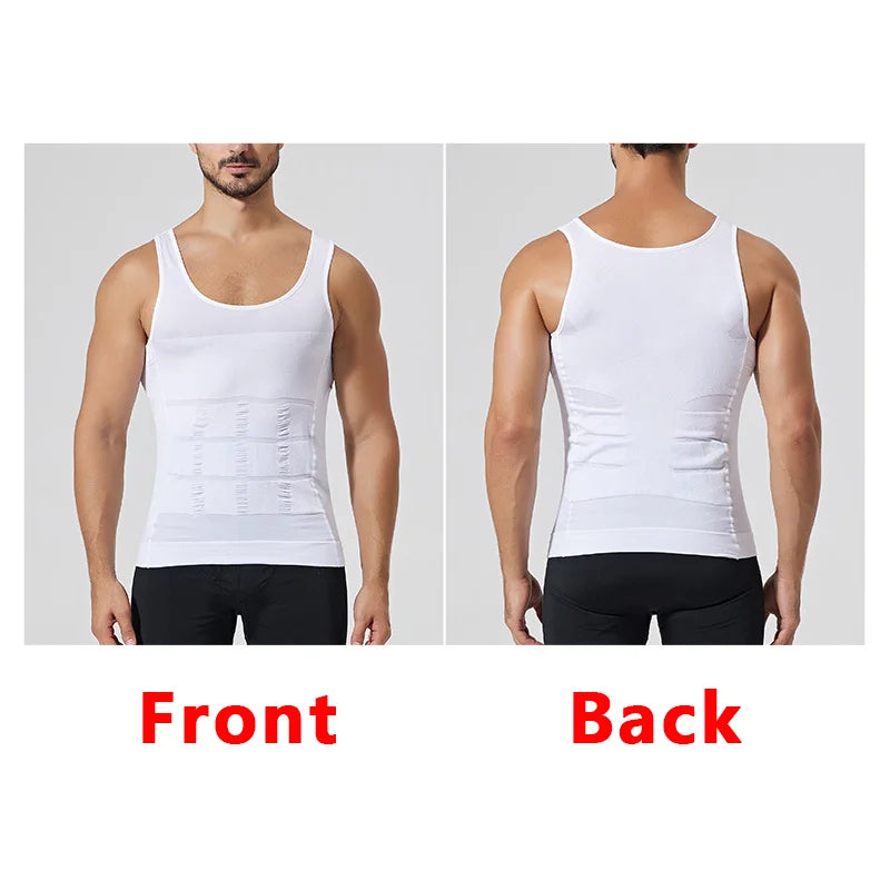 Men Compression Body Shaper Vest Slimming Tank Tops Waist Trainer Belly Control Undershirts Shapewear Weight Loss Workout Vest